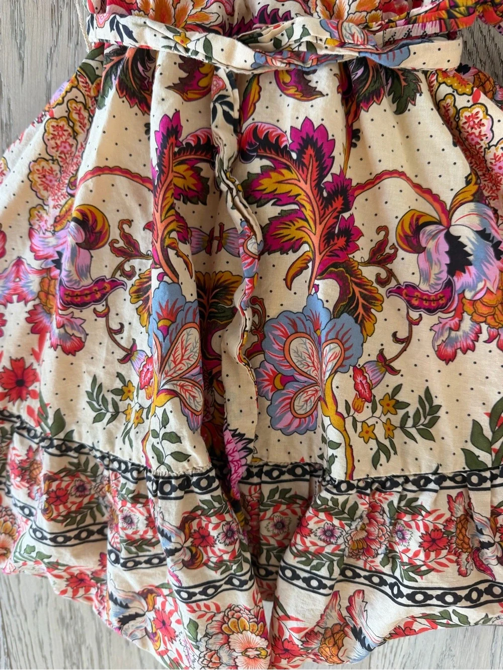 A Loves A Girls Floral Print Puff Sleeve Button Front Mini Dress Size M